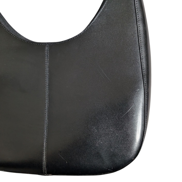 Kenneth Cole Reaction black leather y2k shoulder bag - Picture 3 of 12
